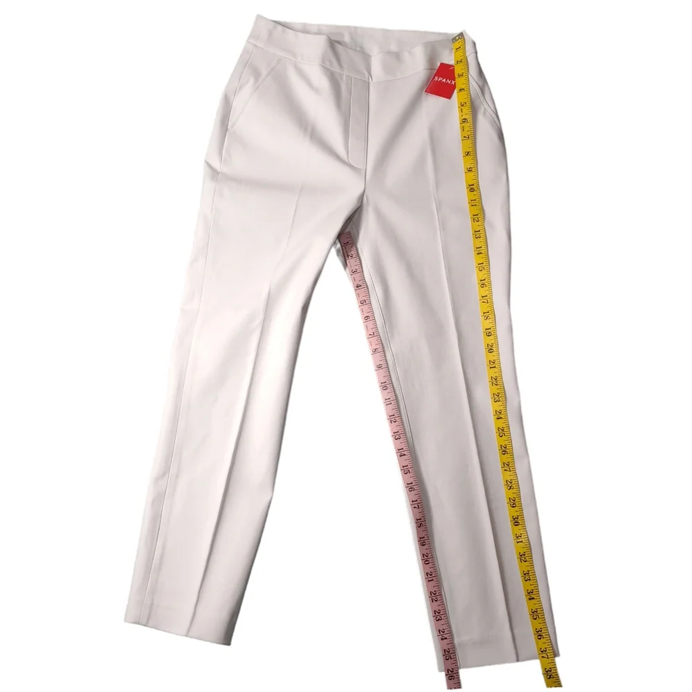 SPANX Women's Slim Straight Pants in Classic White Size M 20372R Grey Linings - Picture 7 of 16